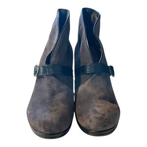 Chie Mihara Grey and Black Suede Women's Ankle Boots